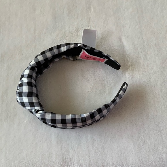 KATE SPADE NEW YORK daisy gingham knot silk headband - Picture 6 of 10